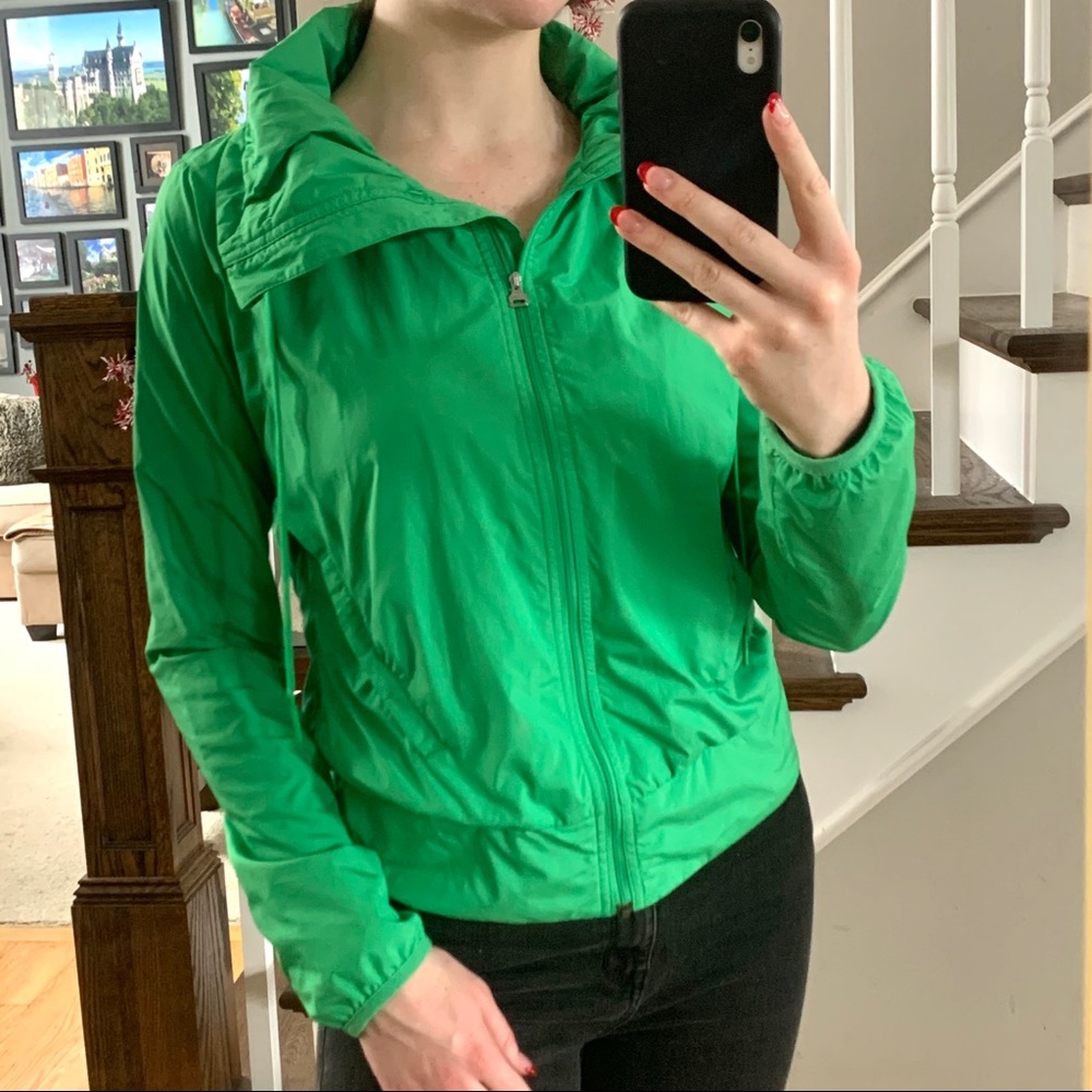 Nike bright green athletic wind jacket